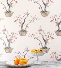Kaki Persimmon Wallpaper by Cole & Son Ivory & Bergamot