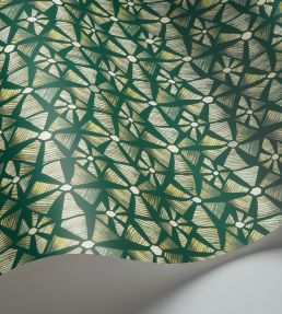 Kalahari Wallpaper by Cole & Son Forest Green & Racing Car Green
