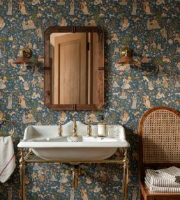 Kalamkari Wallpaper by Coordonne Indigo