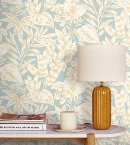 Kalea Wallpaper by Caselio Bleu doux