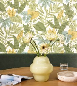 Kalea Wallpaper by Caselio Vert jaune