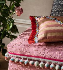Kaleidoscope Pom Pom Fringe Trimming by Samuel & Sons Lupine