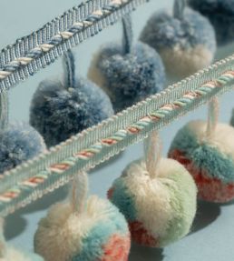 Kaleidoscope Pom Pom Fringe Trimming by Samuel & Sons Lupine