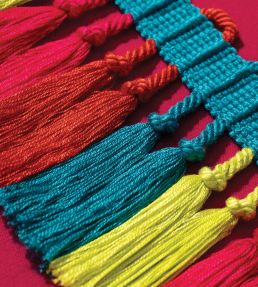 Kaleidoscope Tassel Fringe Trimming by Samuel & Sons Lupine