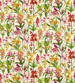 Kalina Fabric by Harlequin Parchment / Forest / Azalea