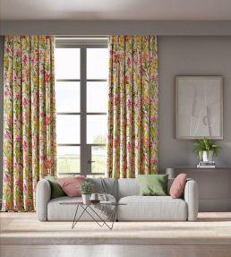 Kalina Fabric by Harlequin Parchment / Forest / Azalea