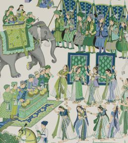 Kalinda Wallpaper by Manuel Canovas Bleu de Prusse