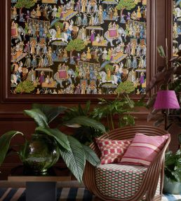 Kalinda Wallpaper by Manuel Canovas Bleu de Prusse