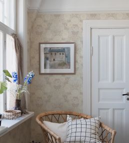 Kalles Bard Wallpaper by Borastapeter Light Beige
