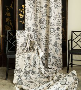 Kalong Vases Fabric by Jim Thompson Porcelain