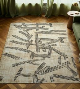 Louis De Poortere Kanji Round rug Slate 119996 Slate