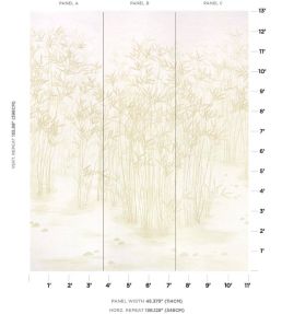 Kanji Panel Set Mural by Schumacher Natural