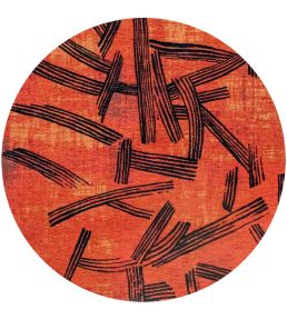 Louis De Poortere Kanji Round rug Ginger Chocolat 120012 Ginger Chocolat