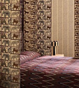 Kantha Fabric by Harlequin Ochre/Charcoal