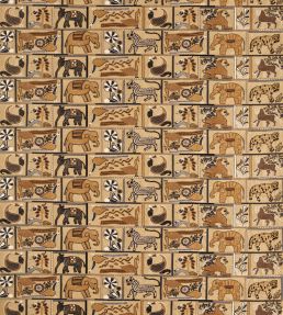Kantha Fabric by Harlequin Ochre/Charcoal