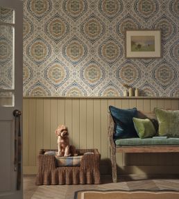 Karabali Wallpaper by Nina Campbell Blue/Green