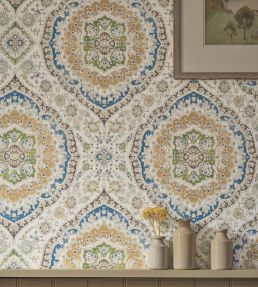 Karabali Wallpaper by Nina Campbell Blue/Green