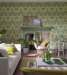 Karakusa Wallpaper by Designers Guild Emerald