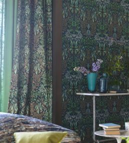 Karakusa Wallpaper by Designers Guild Midnight