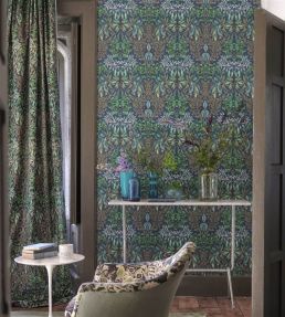 Karakusa Wallpaper by Designers Guild Midnight