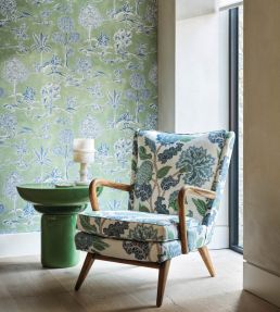 Karuna Wallpaper by Osborne & Little Aqua/Raspberry