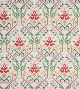 Kashmar Fabric by Jane Churchill Green/Pink