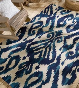 Sanderson Kasuri rug Indigo 446208-140200 Indigo