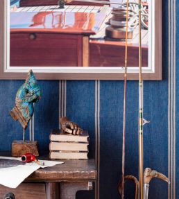 Katalin Stripe Wallpaper by MINDTHEGAP Seaport Blue
