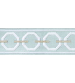 Katonah Tape Trimming by Thibaut Mist and Linen