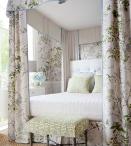 Katsura Fabric by Thibaut Blue and White