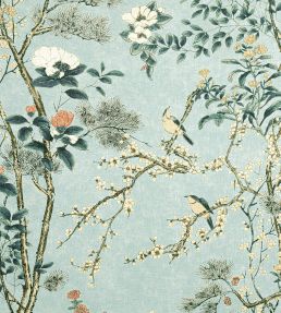 Katsura Fabric by Thibaut Mist