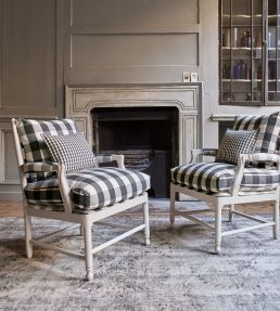 Kemble Fabric by Romo Charcoal