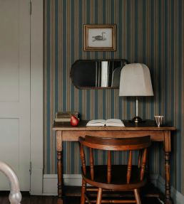 Kemble Stripe Wallpaper by Josephine Munsey Dinky, Little Ponds and Dew