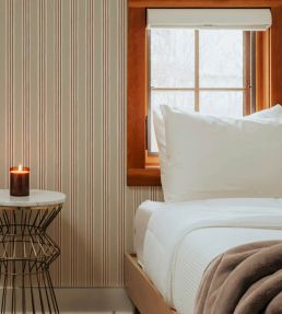 Kemble Stripe Wallpaper by Josephine Munsey Hibernnacle, Cromwell Stone and Saltridge