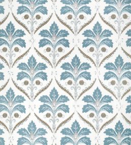 Kendall Damask Embroidery Fabric by Thibaut Mineral