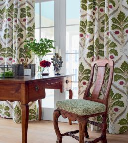 Kendall Damask Embroidery Fabric by Thibaut Mineral