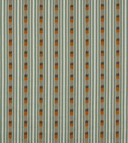 Kendra Stripe Fabric by Jane Churchill Aqua/Copper