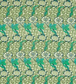 Kennet Fabric by Morris & Co Olive/Turquoise