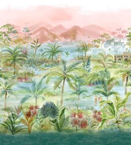 Kerala Mural by Clarke & Clarke Teal