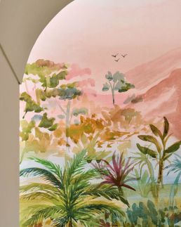 Kerala Mural by Clarke & Clarke Teal