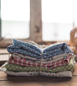Kerala Stripe Fabric by Titley and Marr Ocean