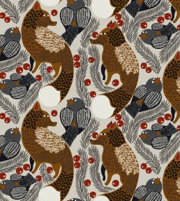 Ketunmarja Wallpaper by Marimekko Grey/Brown