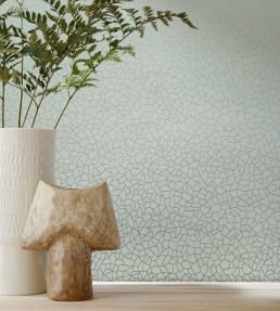 Kew Wallpaper by 1838 Wallcoverings Duck Egg Blue