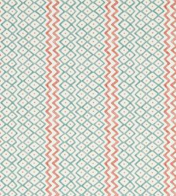 Khes Wallpaper by Sanderson Udaipur Blue/Aleppo Pepper
