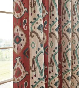 Khotan Fabric by Nina Campbell Red/Blue