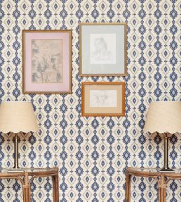 Kilim Wallpaper by Barneby Gates Navy