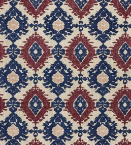 Kilim Fabric by Barneby Gates Red/Navy