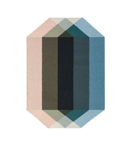 GAN Diamond rug Nude-Petrol 02KL624CLI6-170220 Nude-Petrol