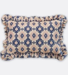 Kilim Frilled Pillow 16 x 24" by Barneby Gates Navy/Pink