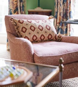 Kilim Frilled Pillow 16 x 24" by Barneby Gates Red/Pink